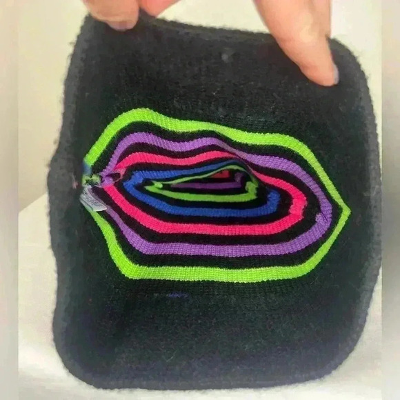 Vintage Meister Winter Hat Ski Hat Striped Stocking Hat 100% New Wool Unisex - Picture 4 of 9